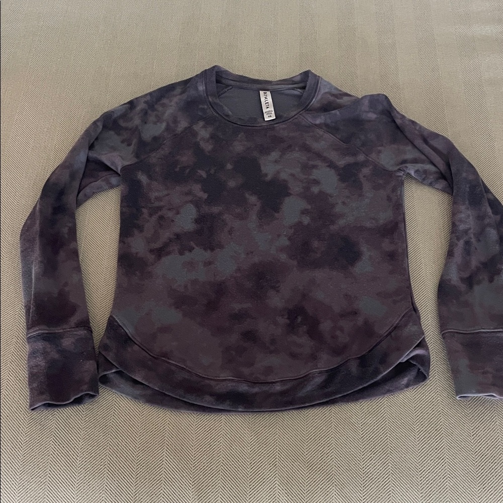 lululemon athletica Black Tie-Dye Long Sleeve Top